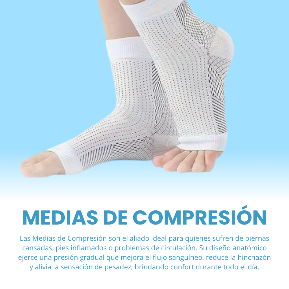 MEDIAS DE COMPRESION - ALIVIO PARA TUS PIES INFLAMADOS