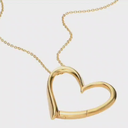Collar Corazón Encantador con Cuentas Grabadas